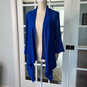 CHENAULT knit cardigan sweater, cobalt blue, size M